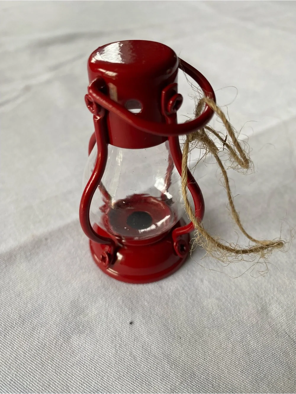 Christmas Red Railroad Lantern Ornament